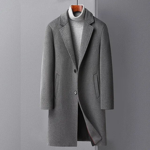 Lit Kouture Men's Wool Trench Coat
