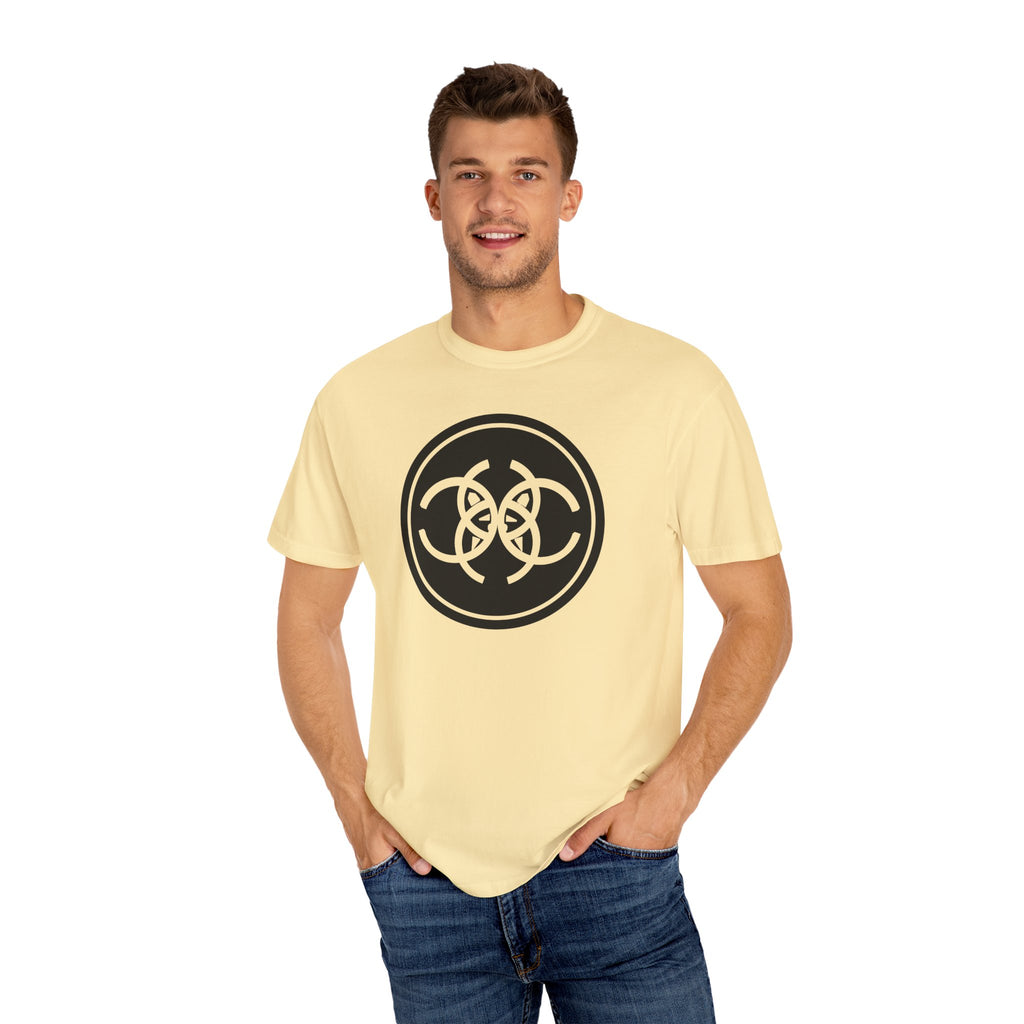 Tribal Dog Logo Tee  Bold White Graphic Streetwear T Shirt