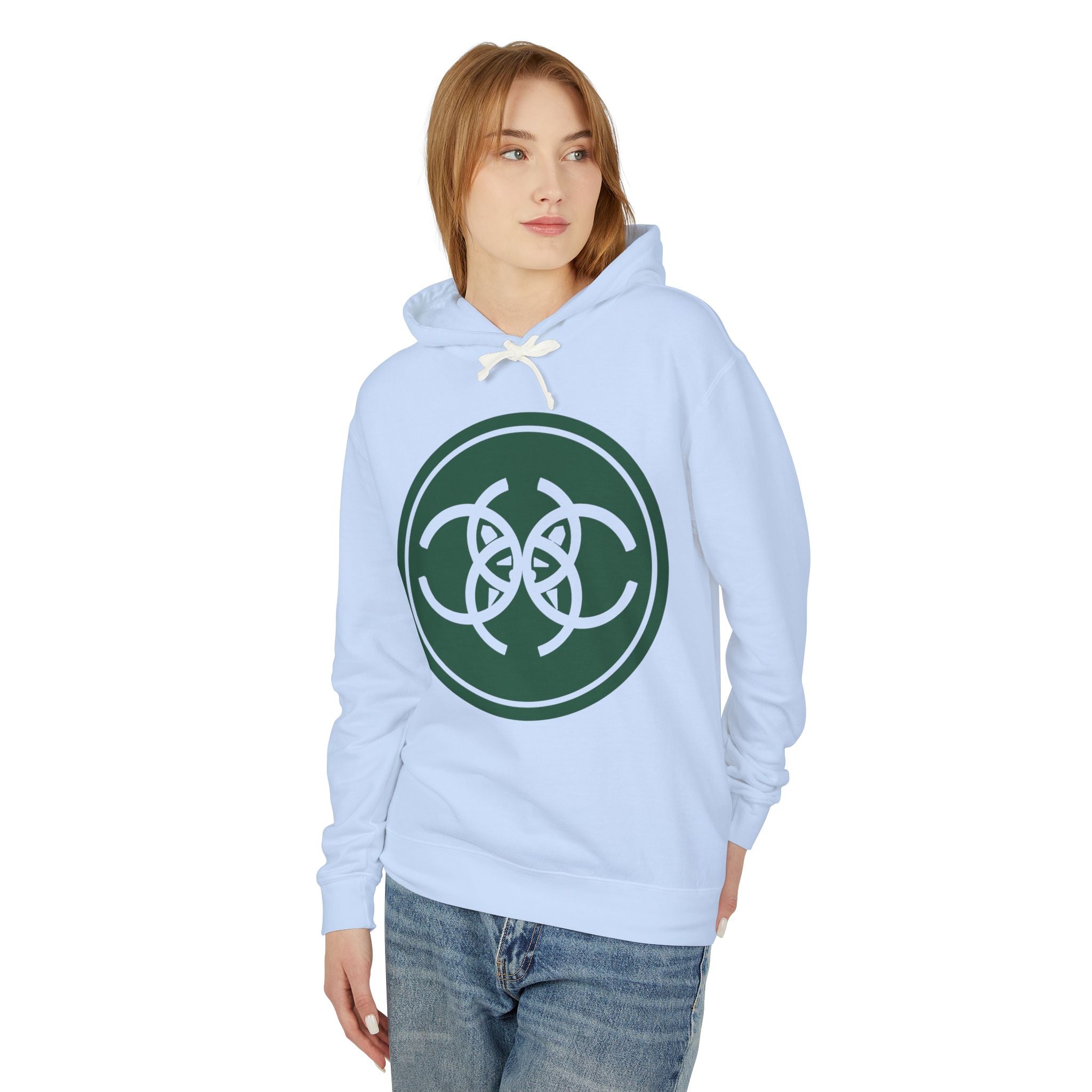 Tribal Dog White Hoodie TDCIRC1 Edition, Lightweight Hooded Sweatshirt