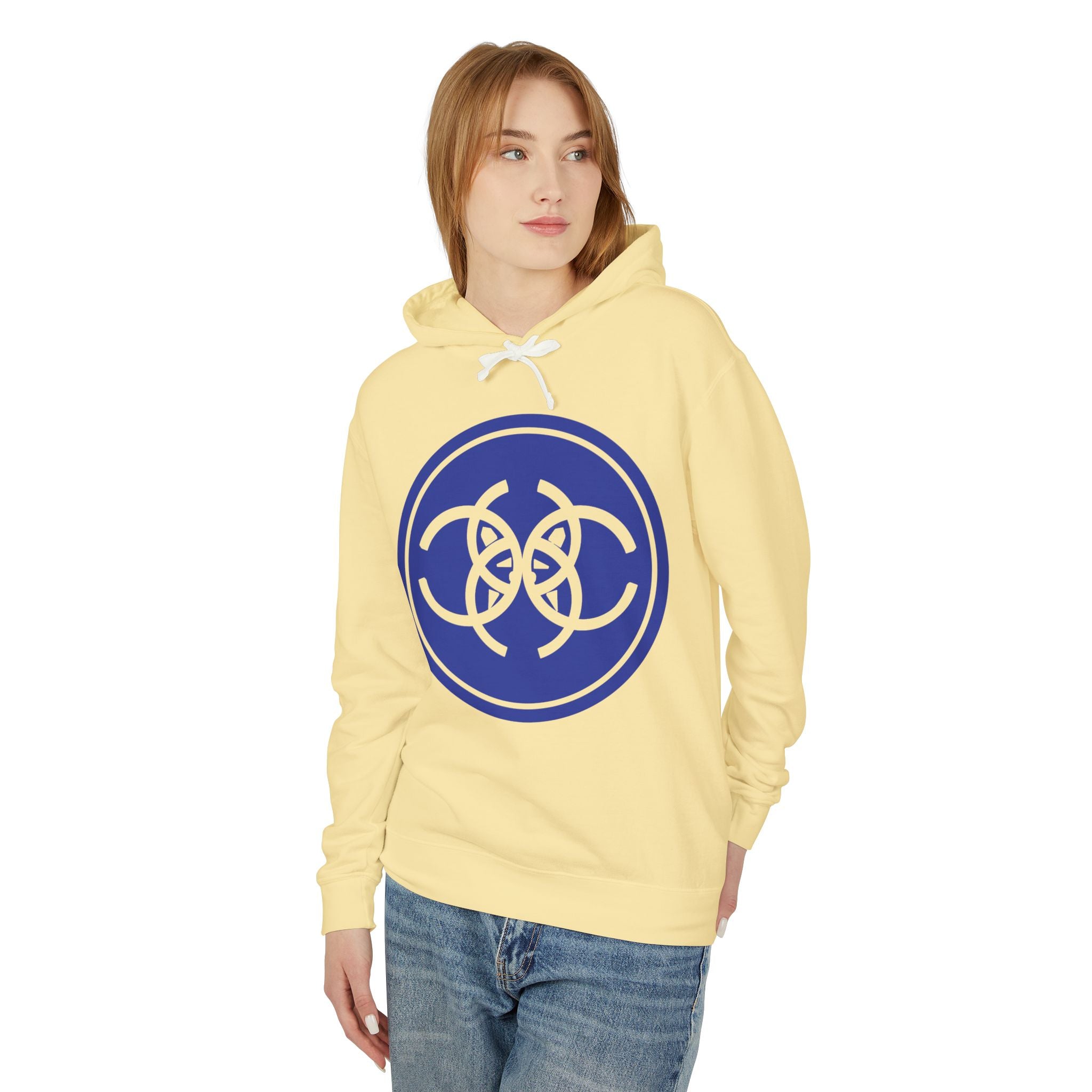 Tribal Dog White Hoodie TDCIRC1 Edition, Lightweight Hooded Sweatshirt