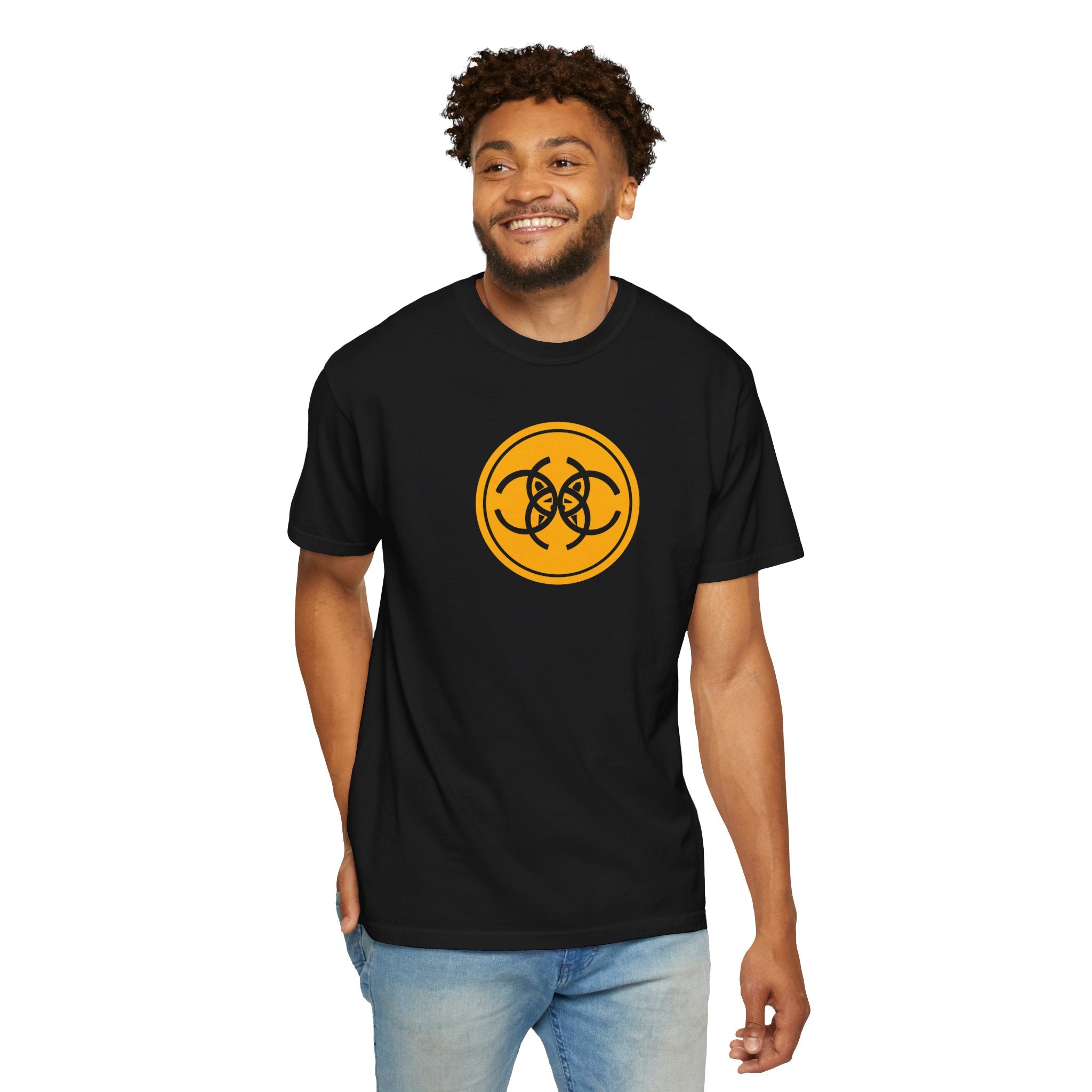 Tribal Dog Logo Tee Bold White Graphic Streetwear T Shirt,