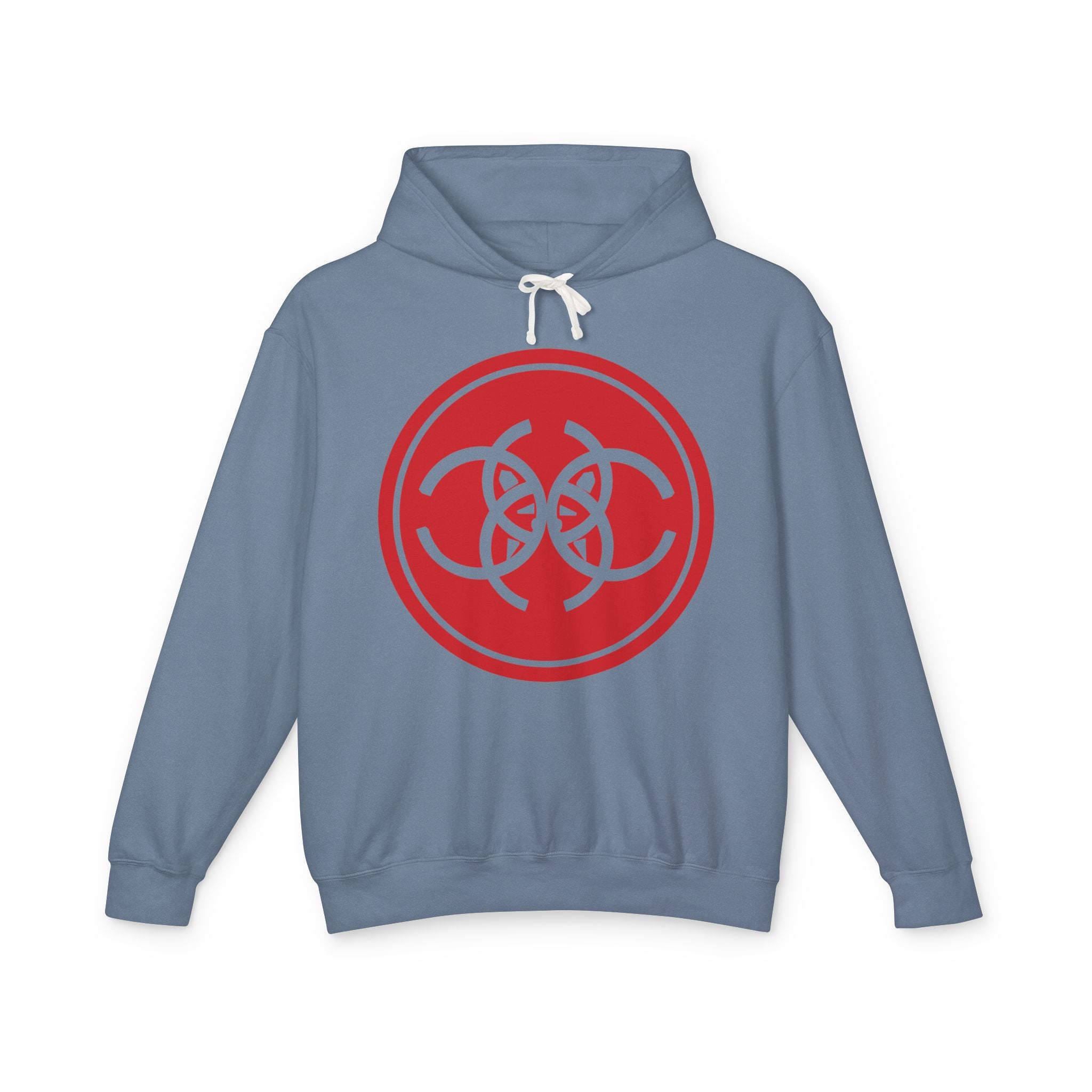 Tribal Dog White Hoodie TDCIRC1 Edition, Lightweight Hooded Sweatshirt
