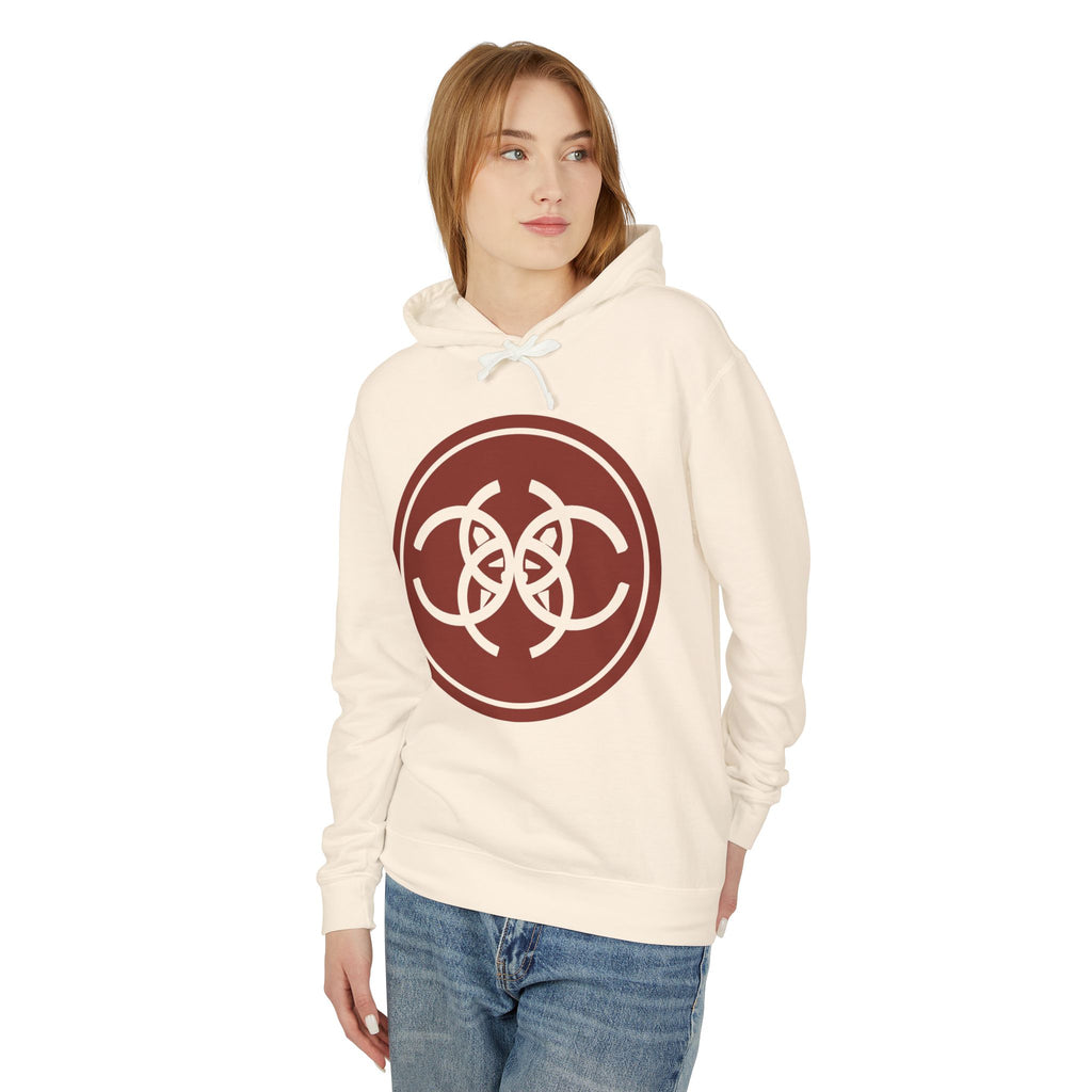 Tribal Dog White Hoodie TDCIRC1 Edition, Lightweight Hooded Sweatshirt