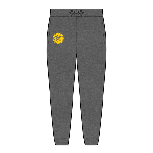 Tribal Dog Fleece Joggers Streetwear Pants, Cozy Sweatpants, Embroidered Loungewear