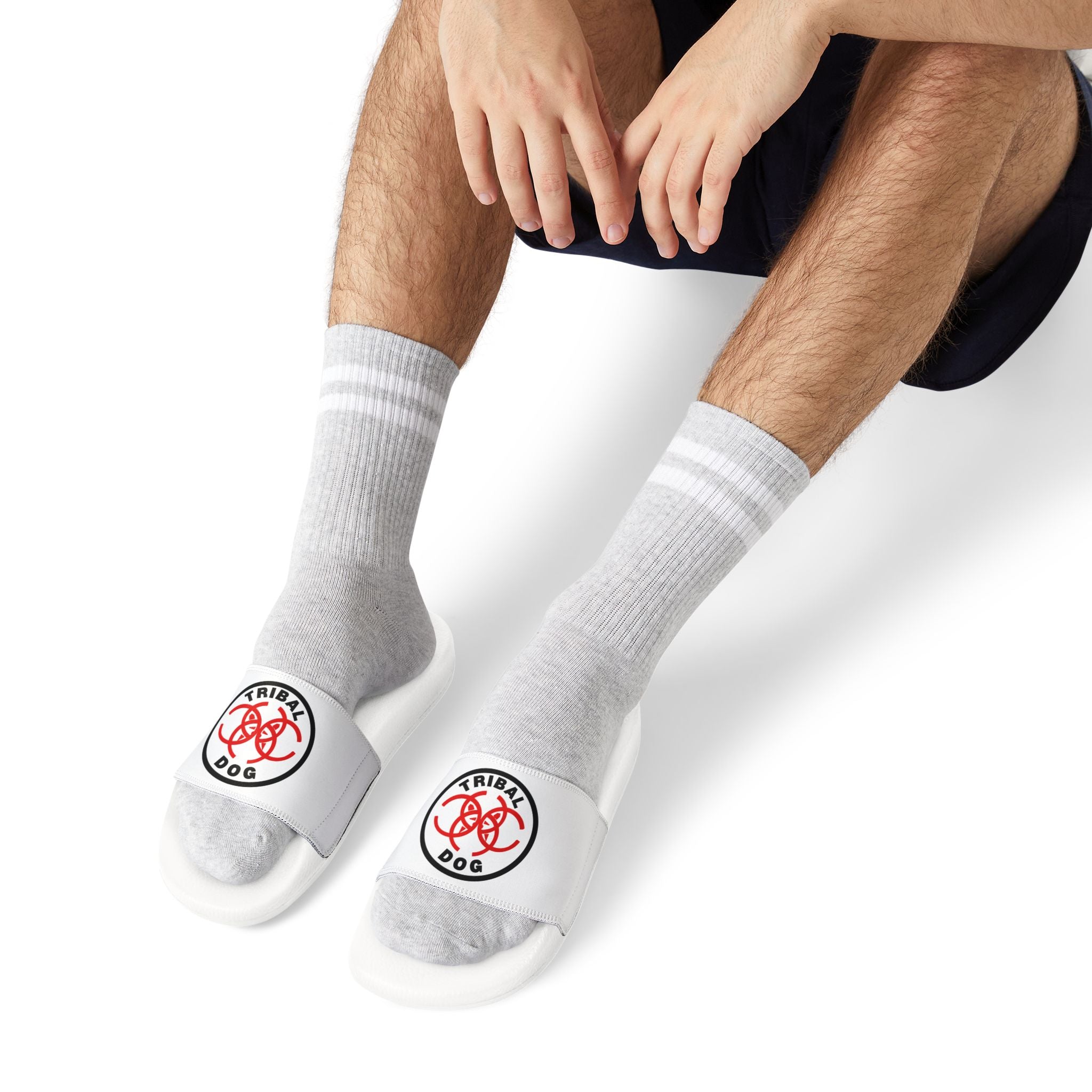 🔥 Slides – Tribal Dog TDCIRC1 (Red Logo), Casual Footwear, Summer Essentials, Vacation Gear, Stylish Comfort, Beach Sandals