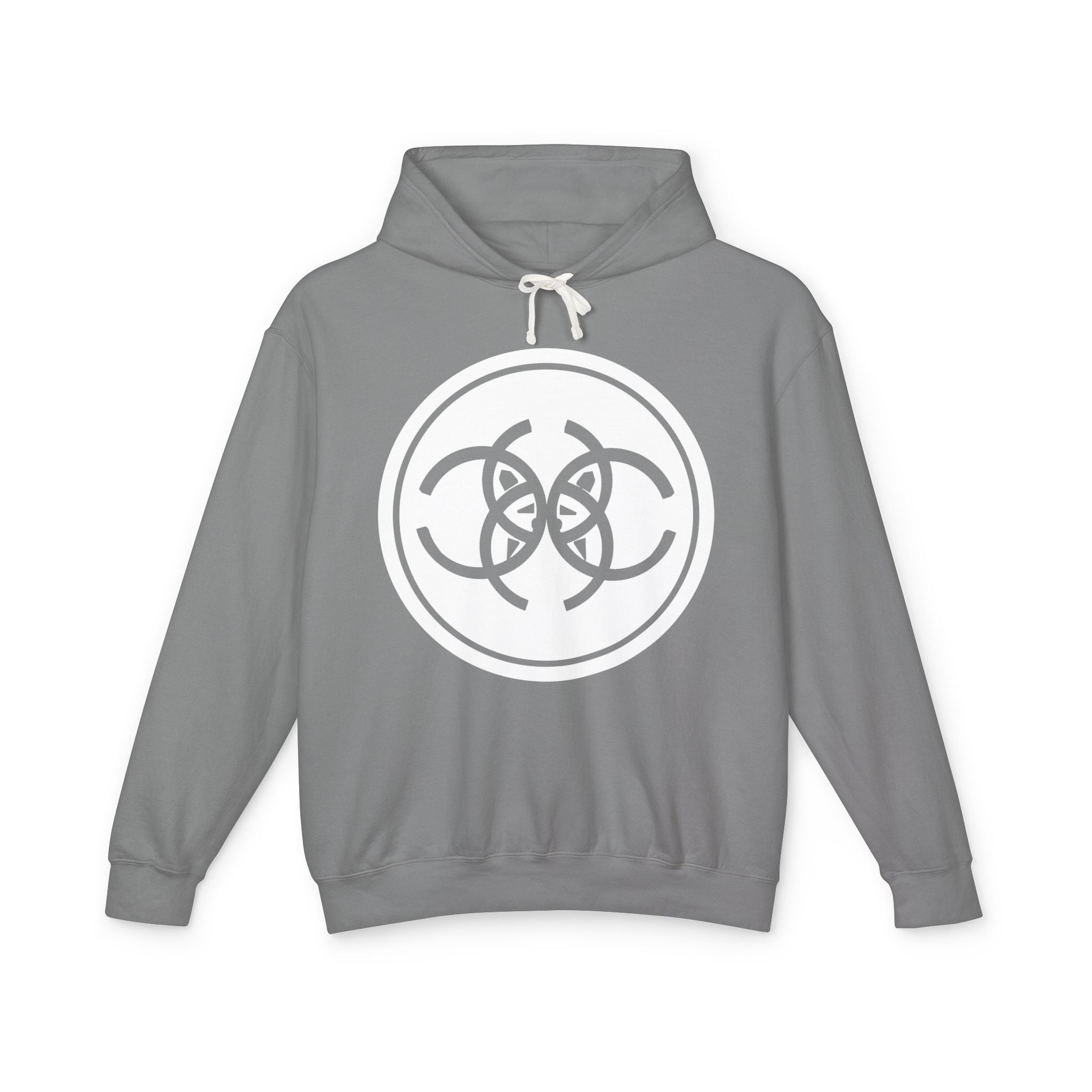 Tribal Dog White Hoodie TDCIRC1 Edition, Lightweight Hooded Sweatshirt