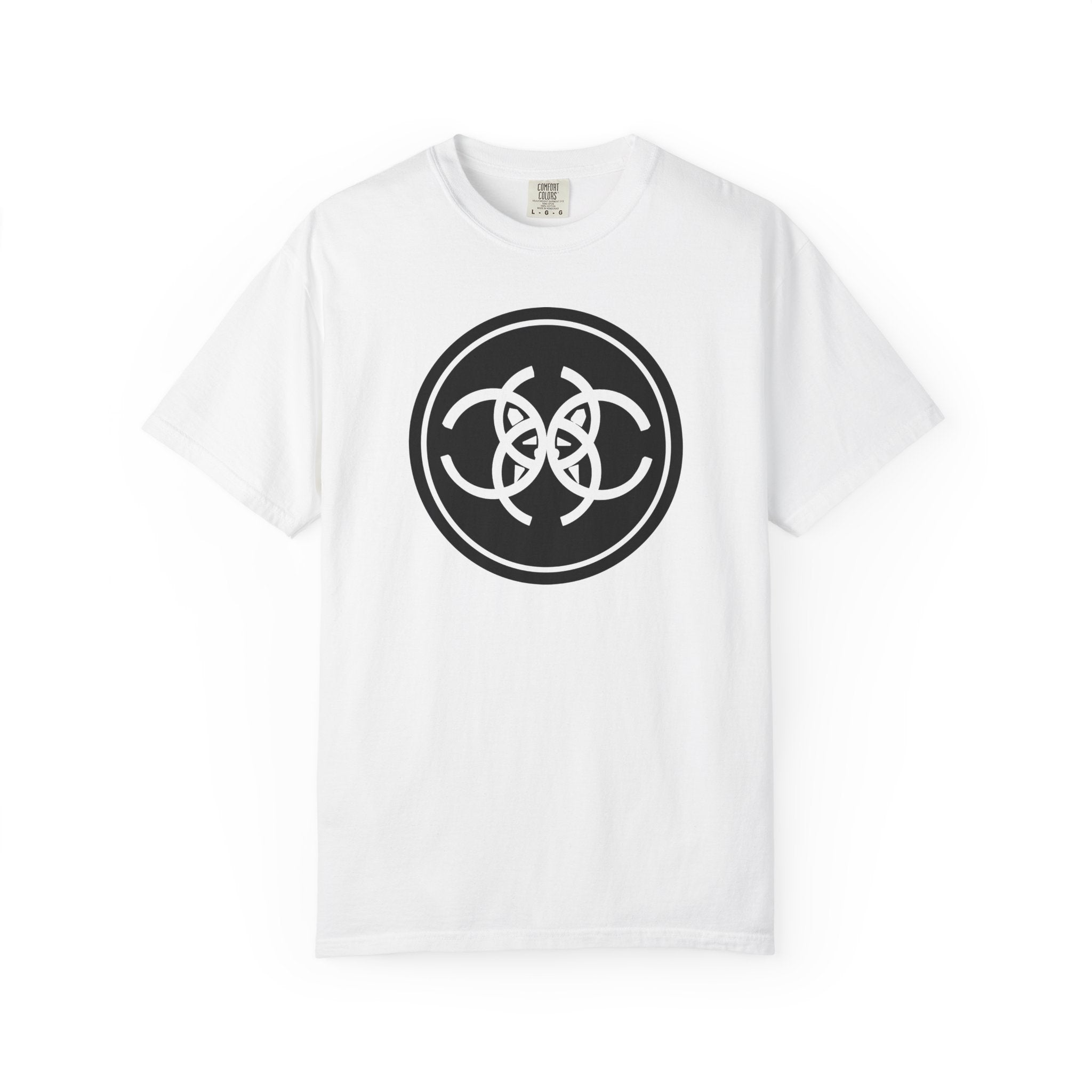 Tribal Dog Logo Tee  Bold White Graphic Streetwear T Shirt