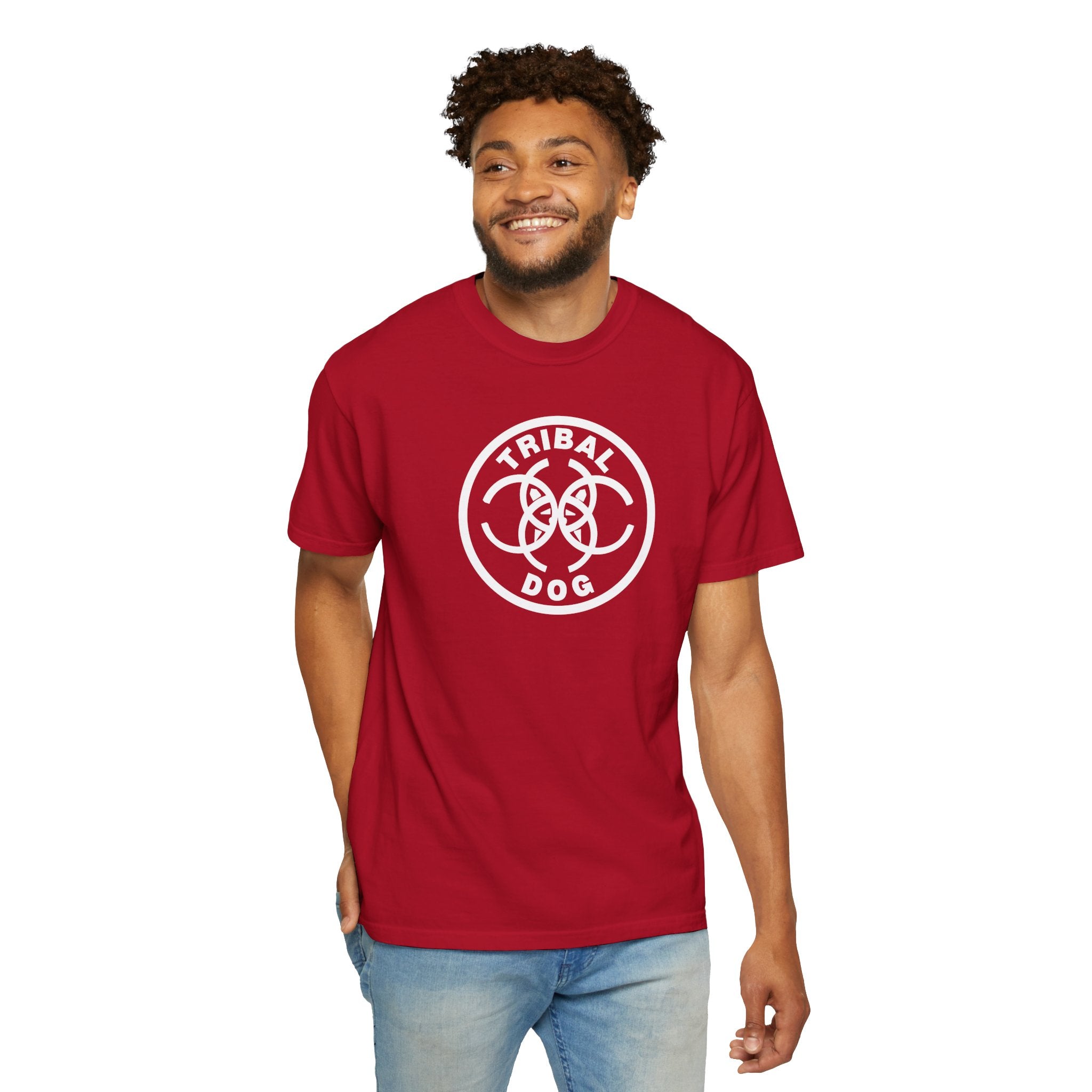 Tribal Dog White T-Shirt – TDCIRC1 Edition- Unique Gift, Everyday Wear, Summer Style, Comfy Layering