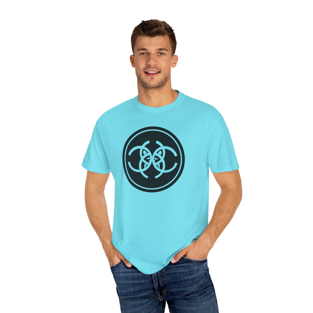 Tribal Dog Logo Tee  Bold White Graphic Streetwear T Shirt