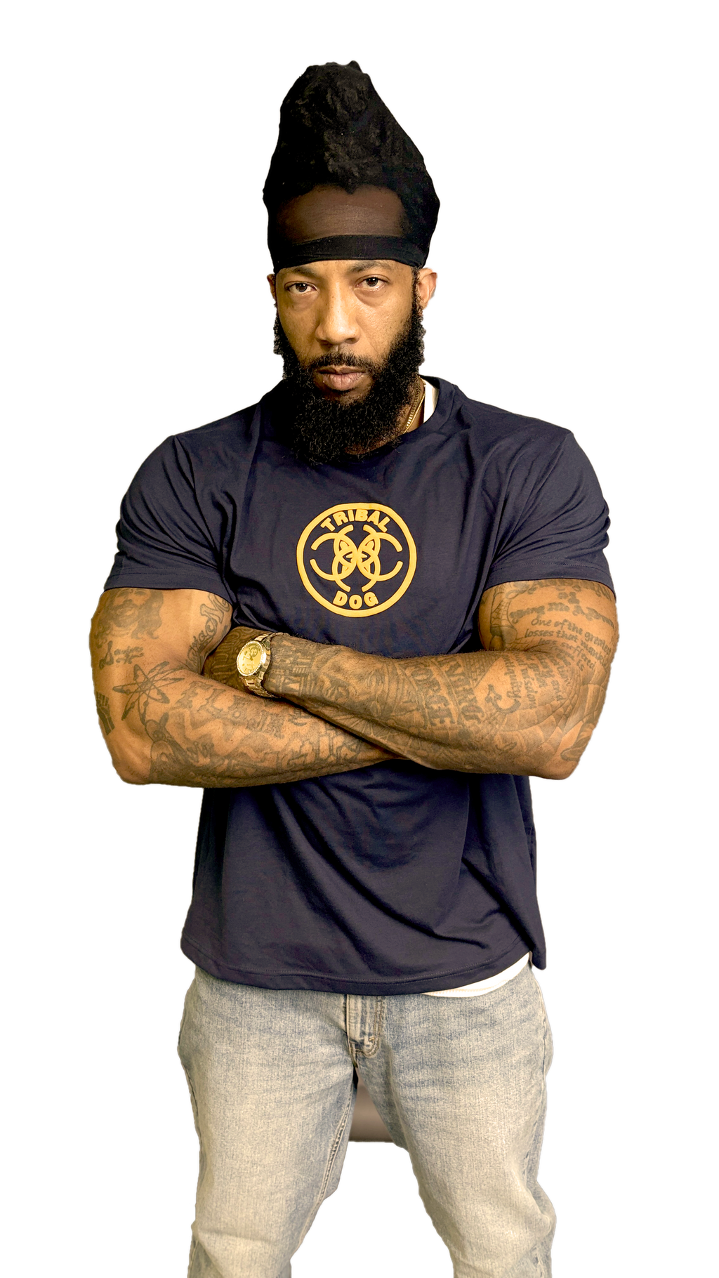 Tribal Dog White T-Shirt – TDCIRC1 Edition- Unique Gift, Everyday Wear, Summer Style, Comfy Layering