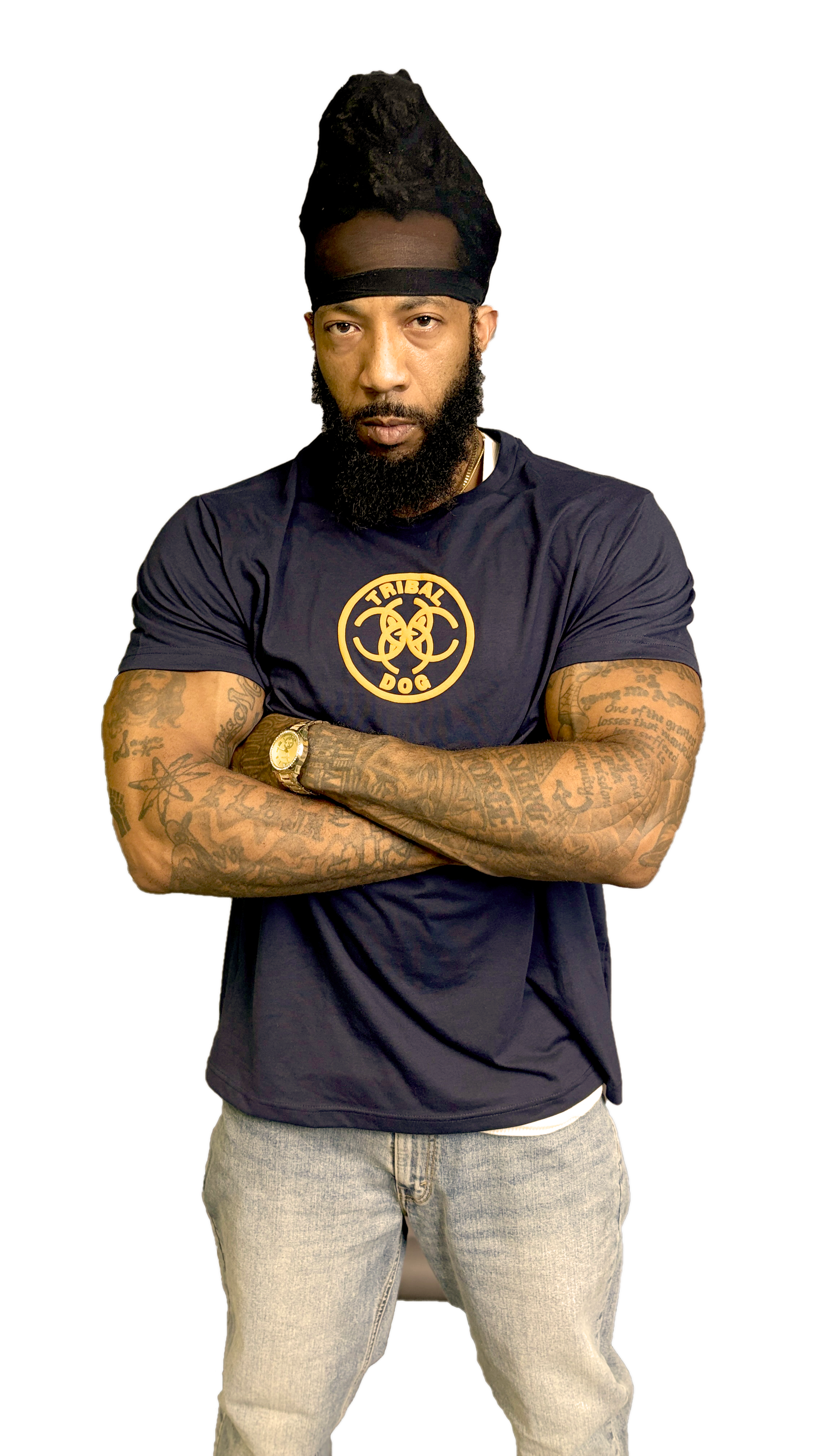 Tribal Dog White T-Shirt – TDCIRC1 Edition- Unique Gift, Everyday Wear, Summer Style, Comfy Layering