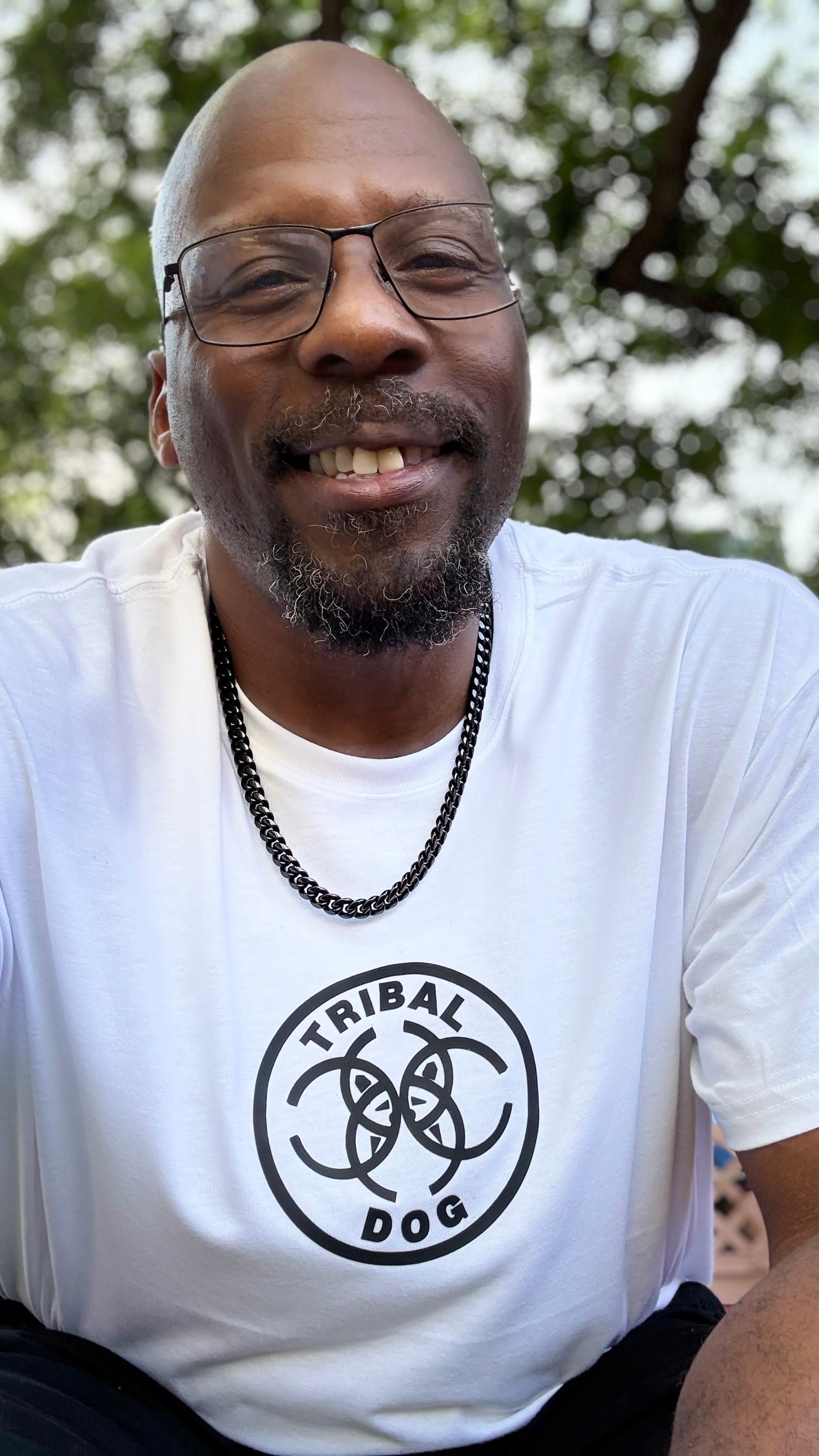 Tribal Dog White T-Shirt – TDCIRC1 Edition- Unique Gift, Everyday Wear, Summer Style, Comfy Layering