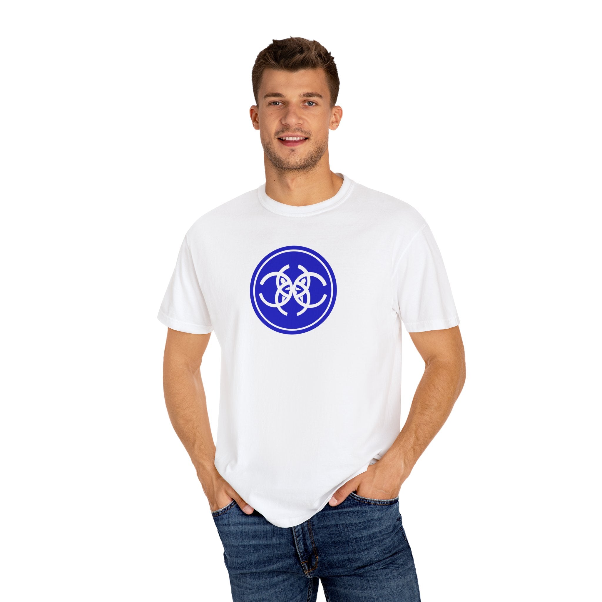 Tribal Dog Logo Tee Bold White Graphic Streetwear T Shirt,