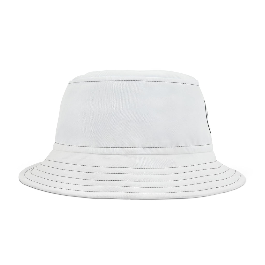 Tribal Dog White Bucket Hat,bucket hat, streetwear accessory, men's bucket hat, 2025 fashion trend