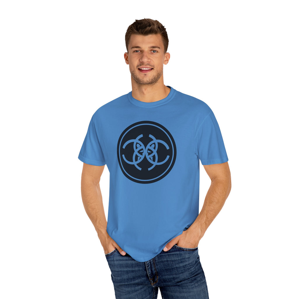 Tribal Dog Logo Tee  Bold White Graphic Streetwear T Shirt
