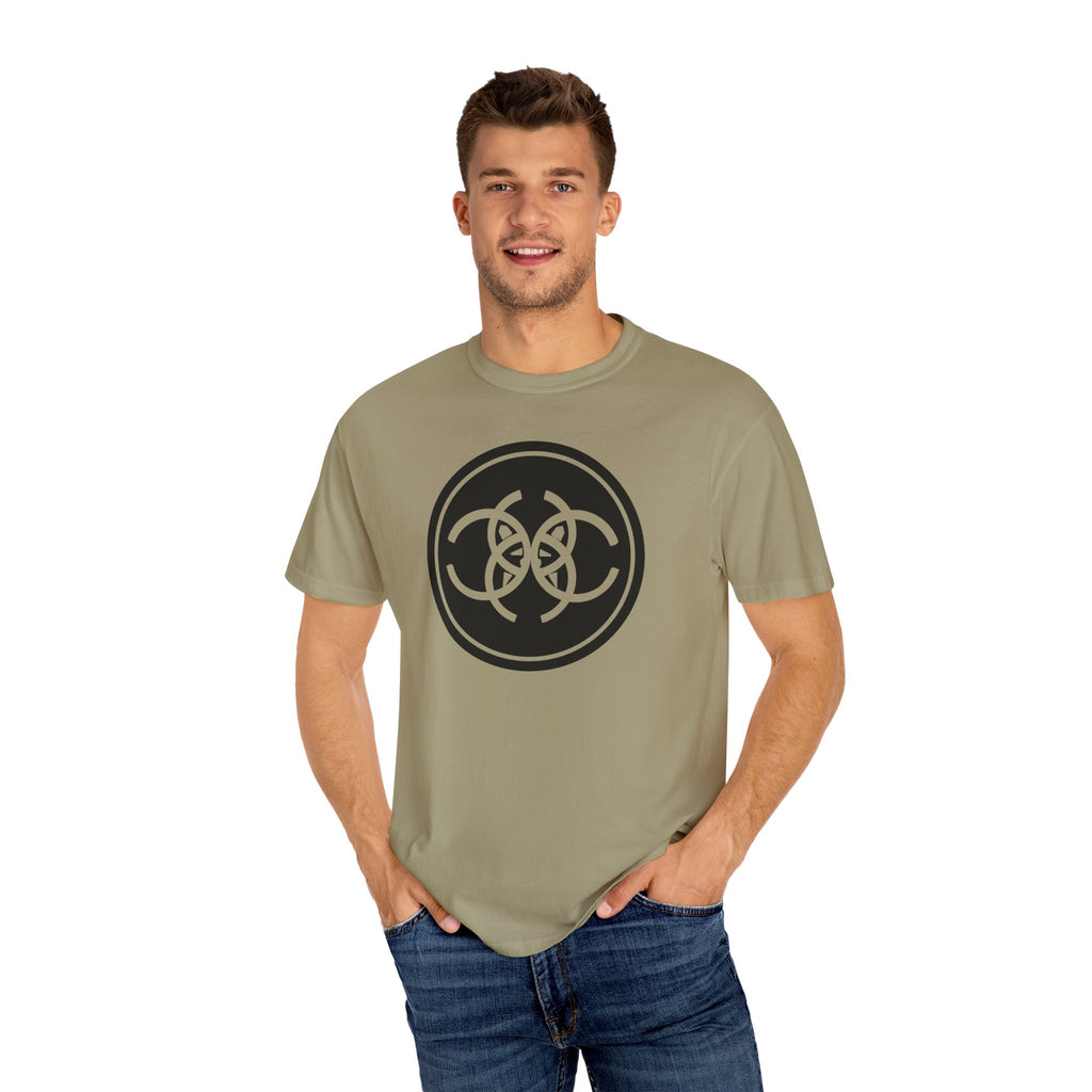 Tribal Dog Logo Tee  Bold White Graphic Streetwear T Shirt