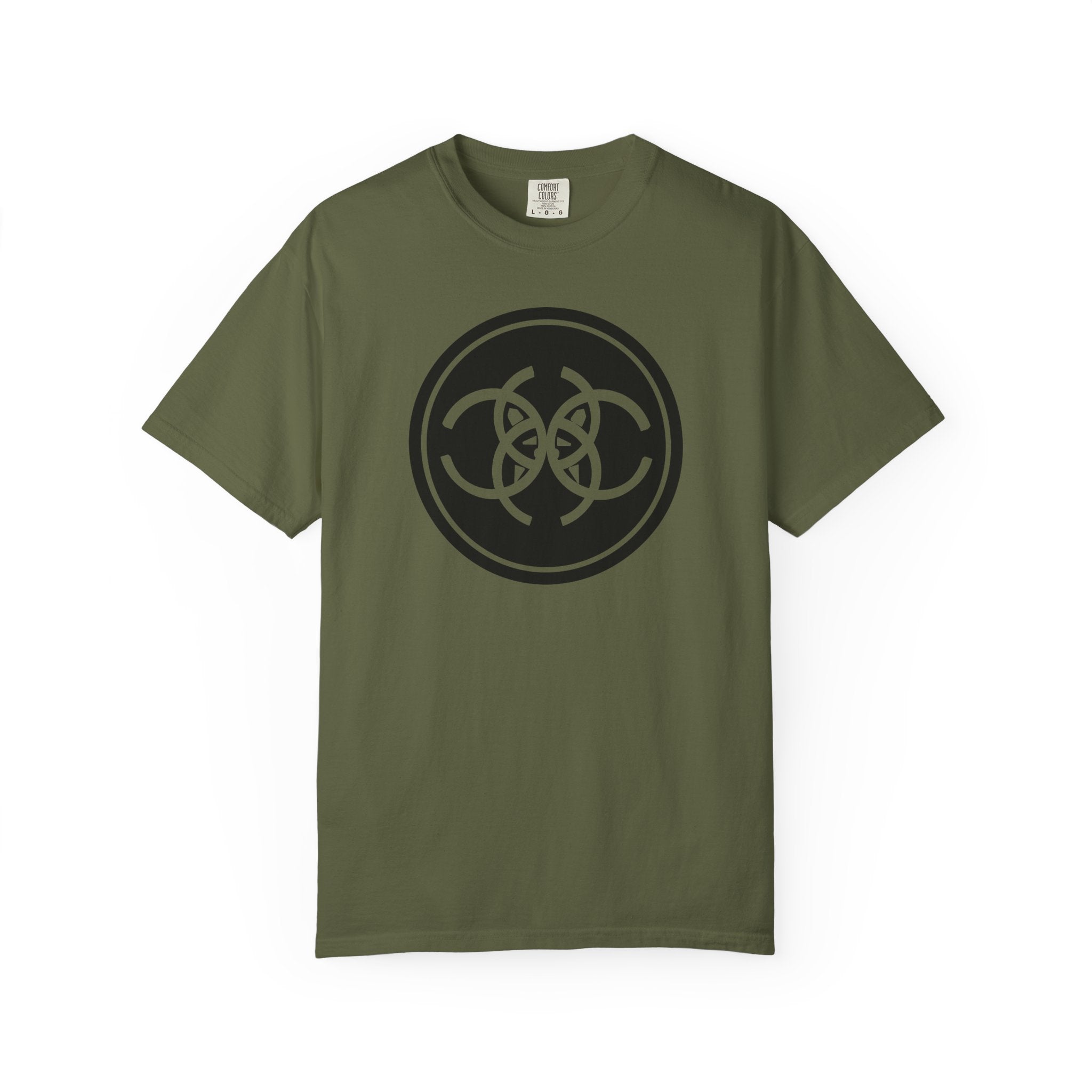 Tribal Dog Logo Tee  Bold White Graphic Streetwear T Shirt