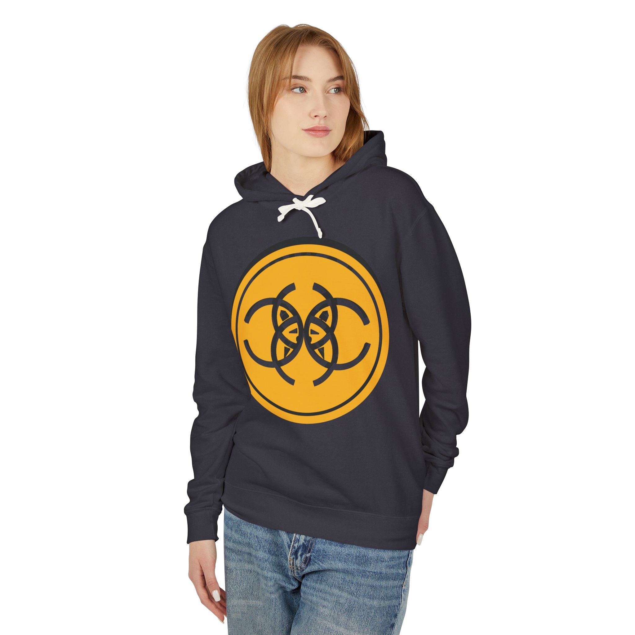 Tribal Dog White Hoodie TDCIRC1 Edition, Lightweight Hooded Sweatshirt