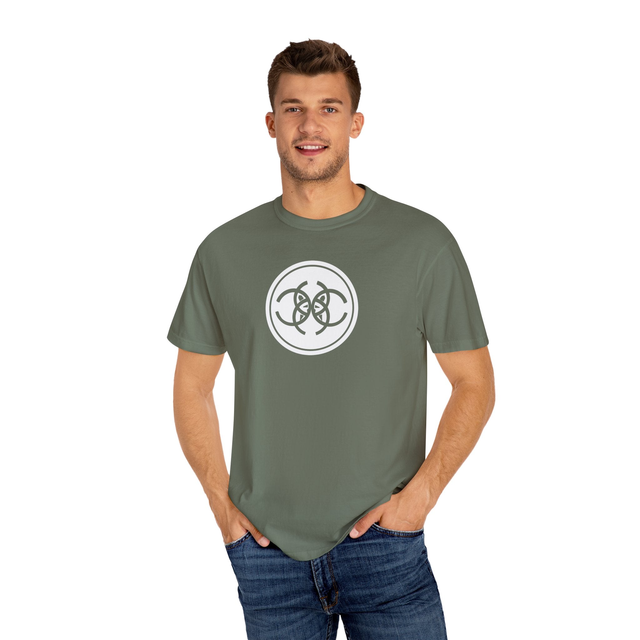Tribal Dog Logo Tee Bold White Graphic Streetwear T Shirt,