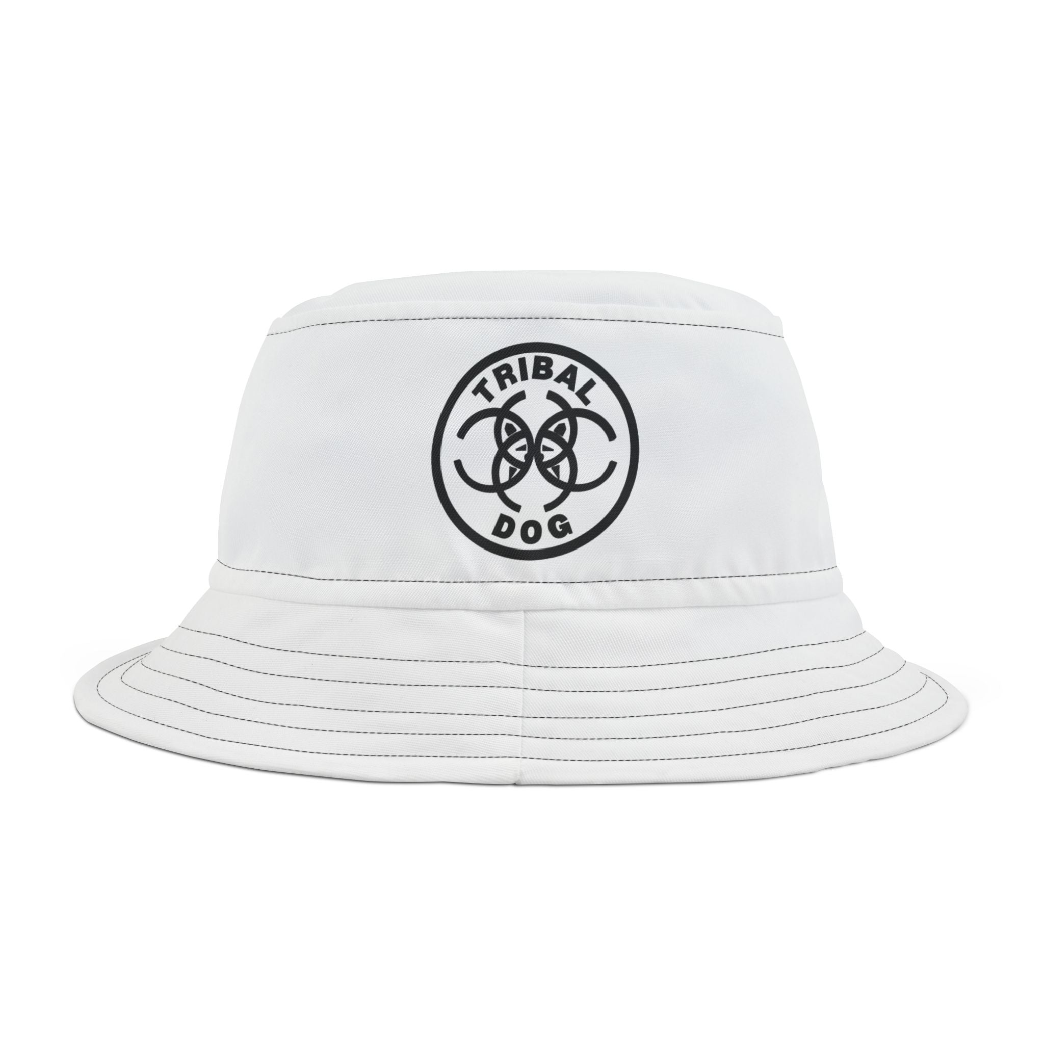 Tribal Dog White Bucket Hat,bucket hat, streetwear accessory, men's bucket hat, 2025 fashion trend