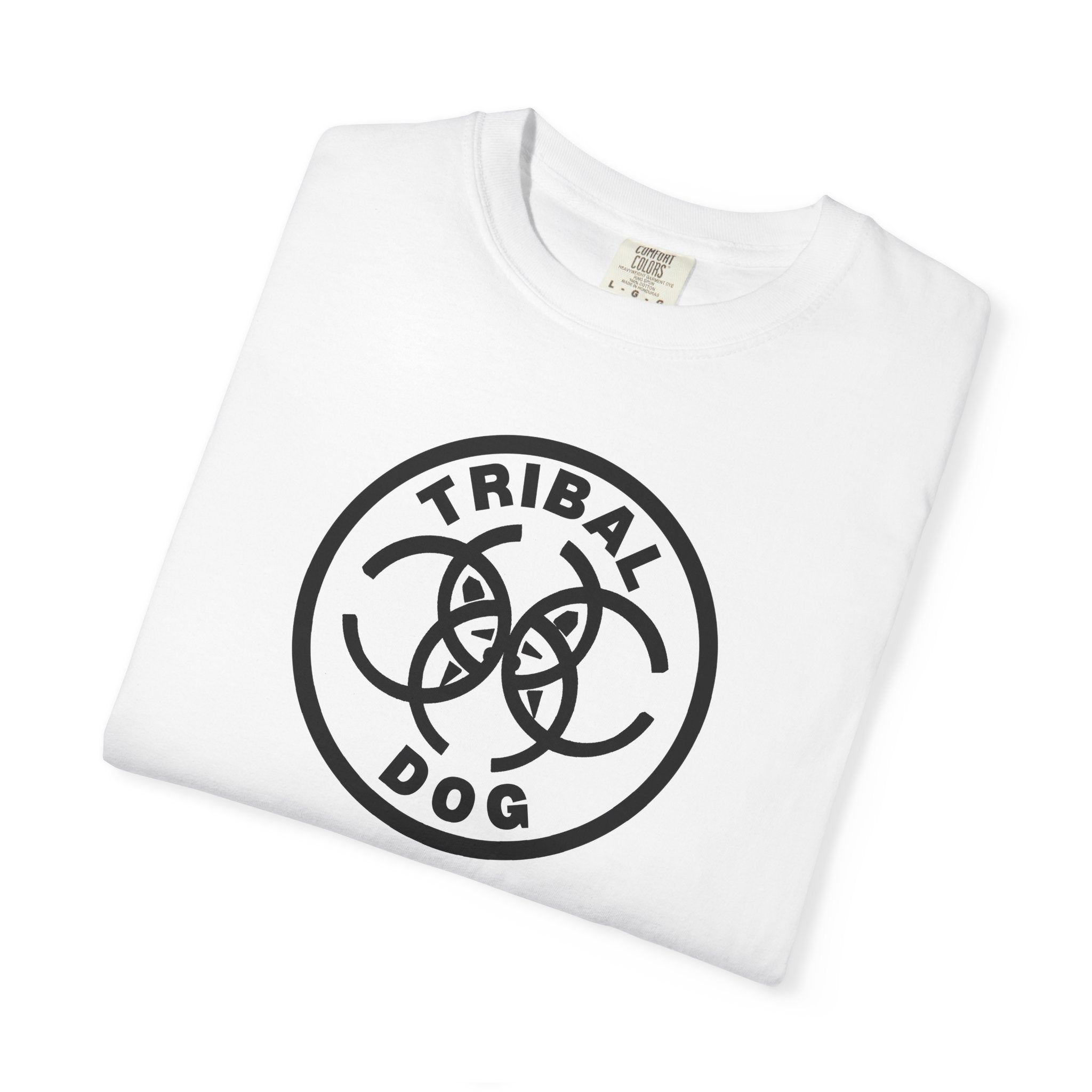 Tribal Dog White T-Shirt – TDCIRC1 Edition- Unique Gift, Everyday Wear, Summer Style, Comfy Layering