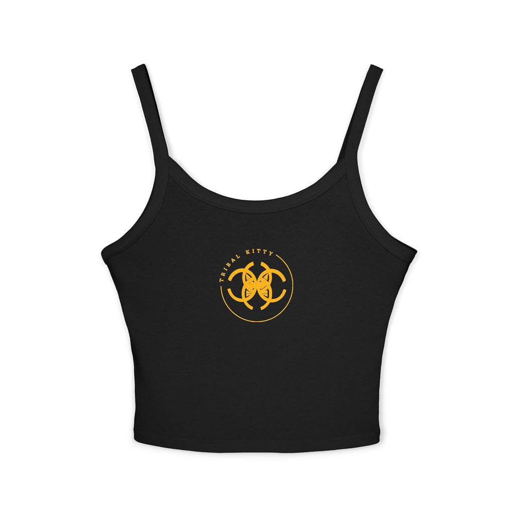 Tribal Kitty Candy Crop Tank – Modern Graphic Crop Camisole for Stylish Everyday Wear