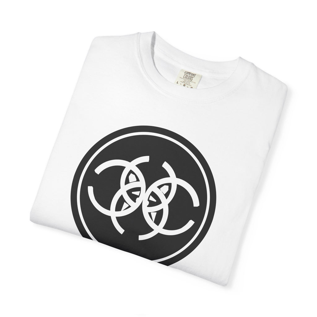 Tribal Dog Logo Tee  Bold White Graphic Streetwear T Shirt
