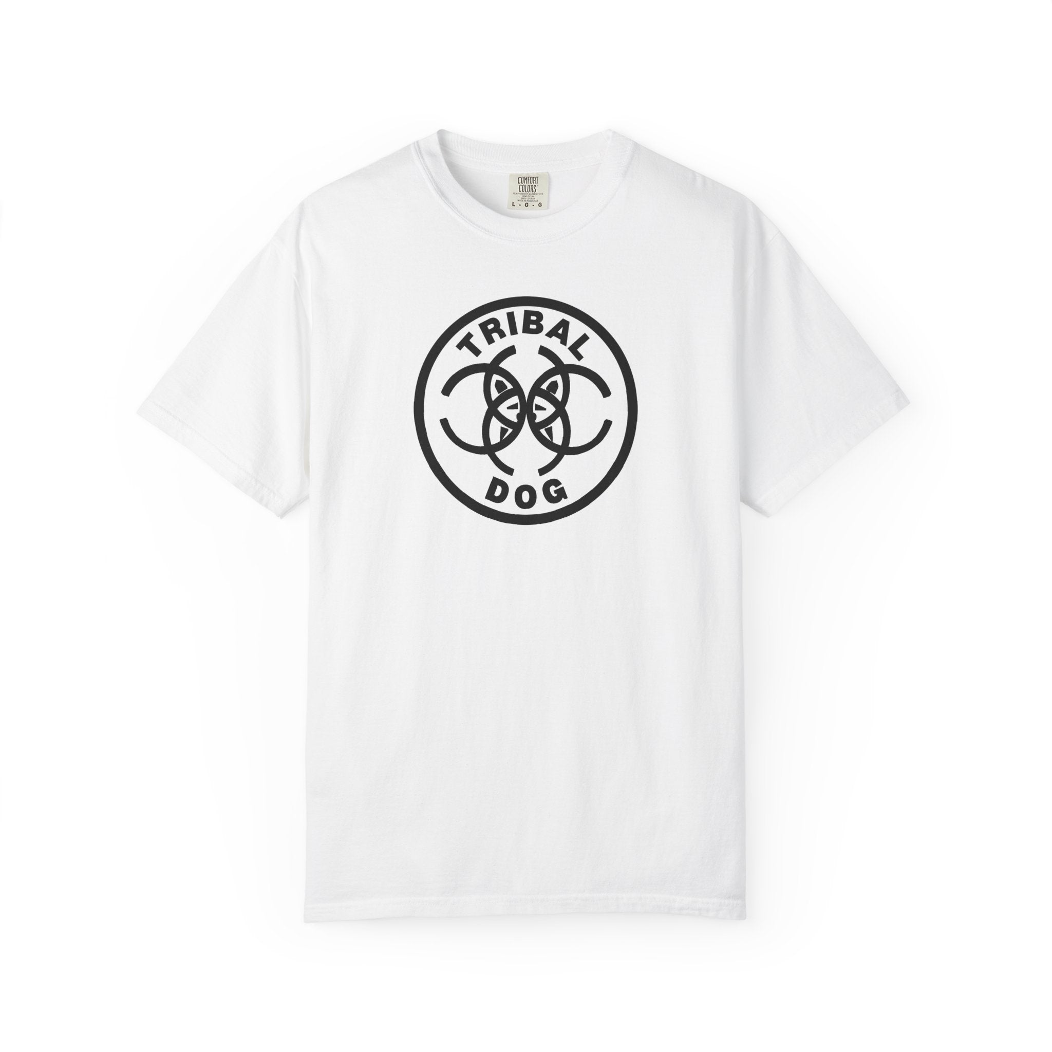 Tribal Dog White T-Shirt – TDCIRC1 Edition- Unique Gift, Everyday Wear, Summer Style, Comfy Layering