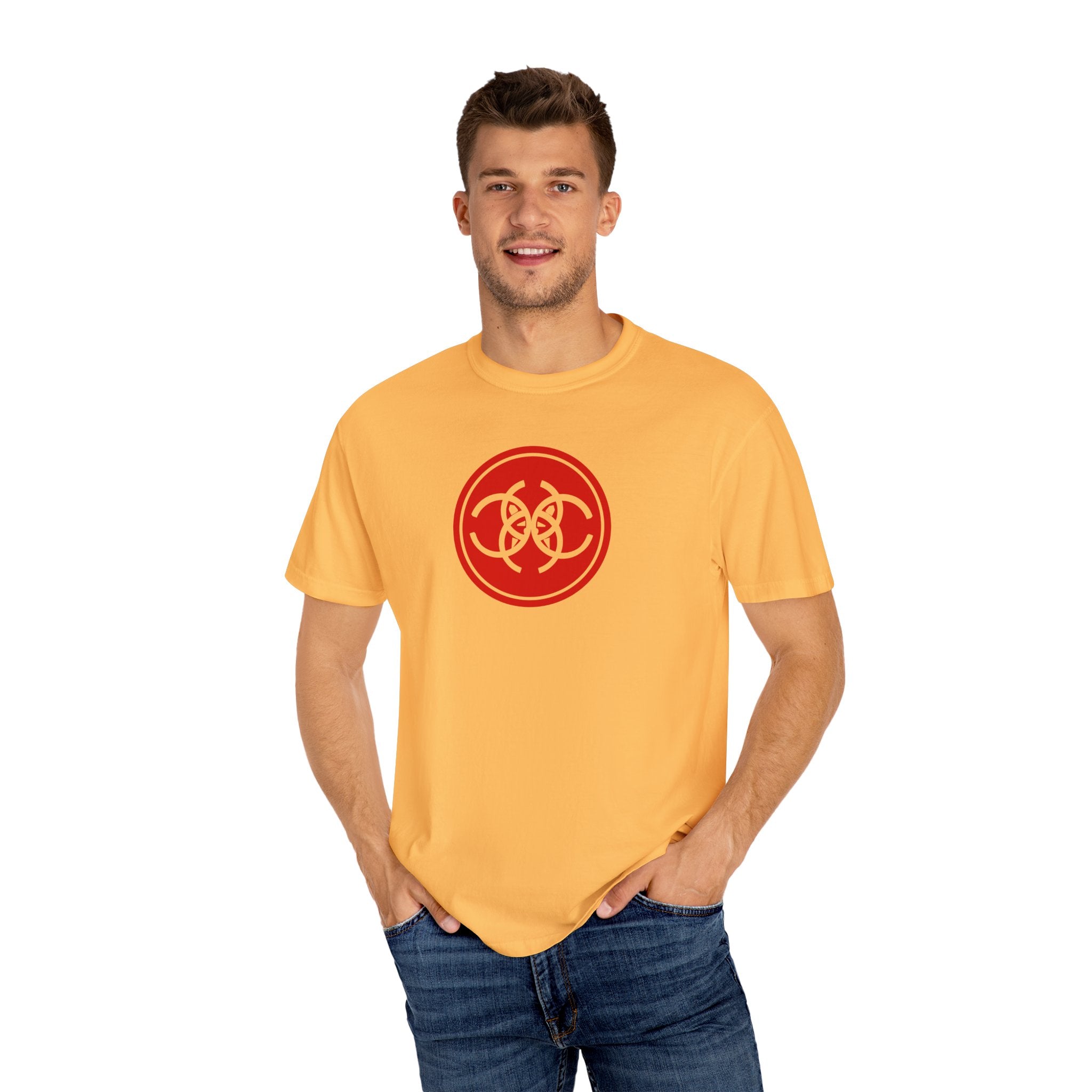 Tribal Dog Logo Tee Bold White Graphic Streetwear T Shirt,