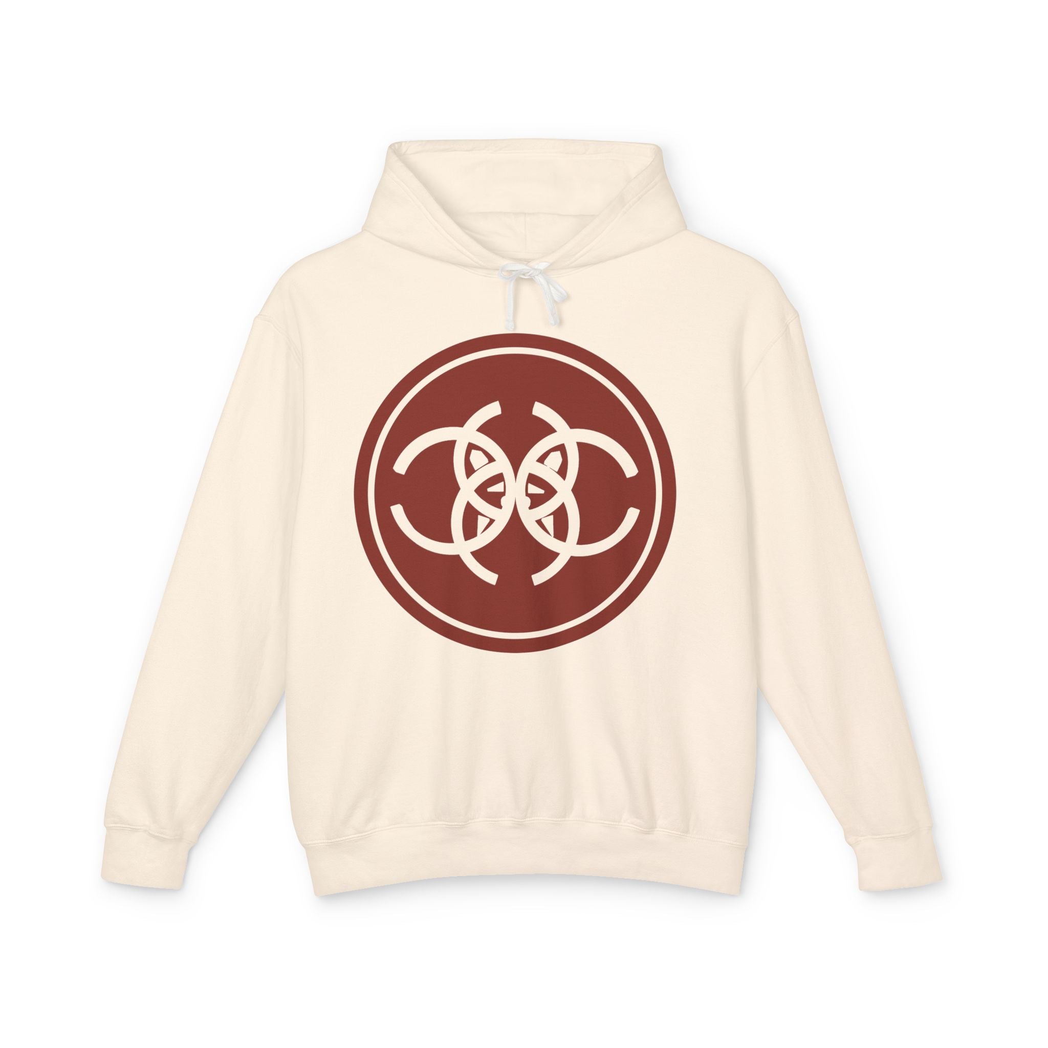 Tribal Dog White Hoodie TDCIRC1 Edition, Lightweight Hooded Sweatshirt