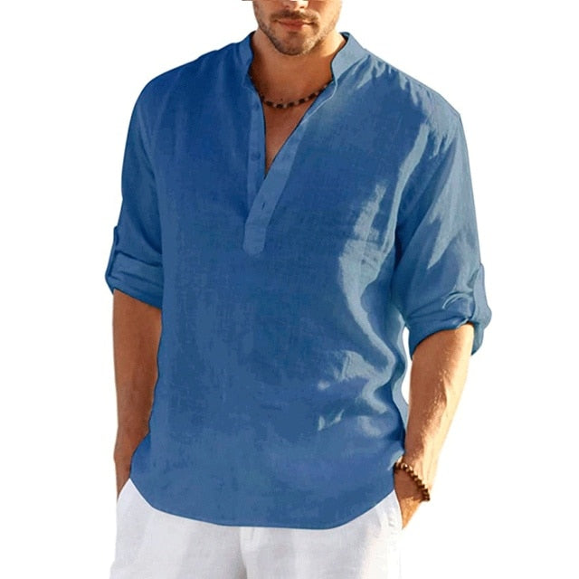 Lit Kouture Men's Linen Long Sleeve Shirt