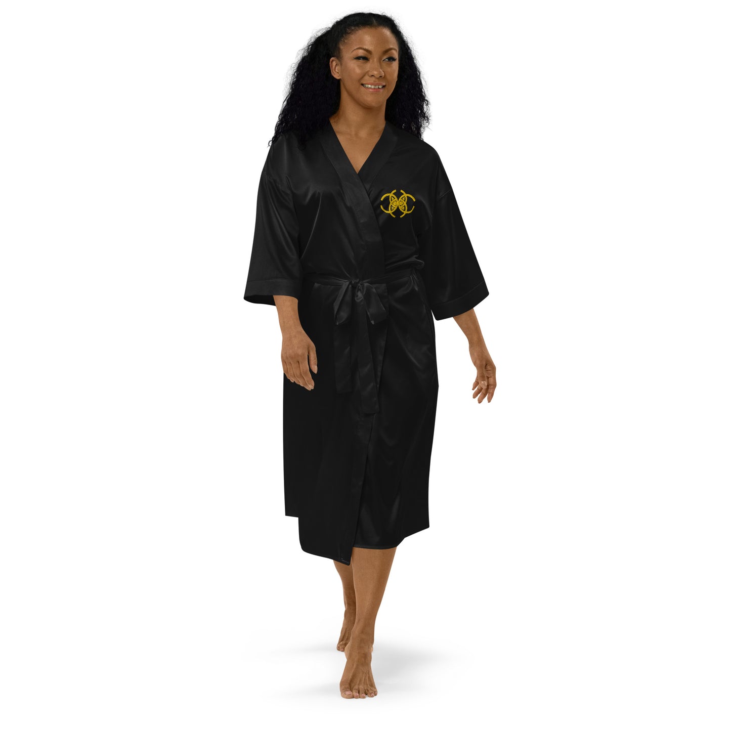 Tribal Kitty Satin robe