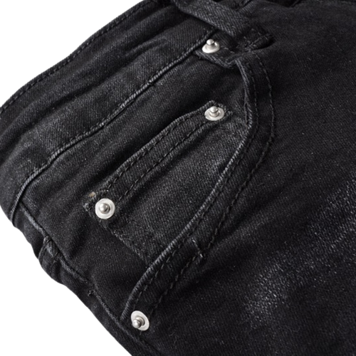 Lit Kouture Black Bandanna Ripped Jeans