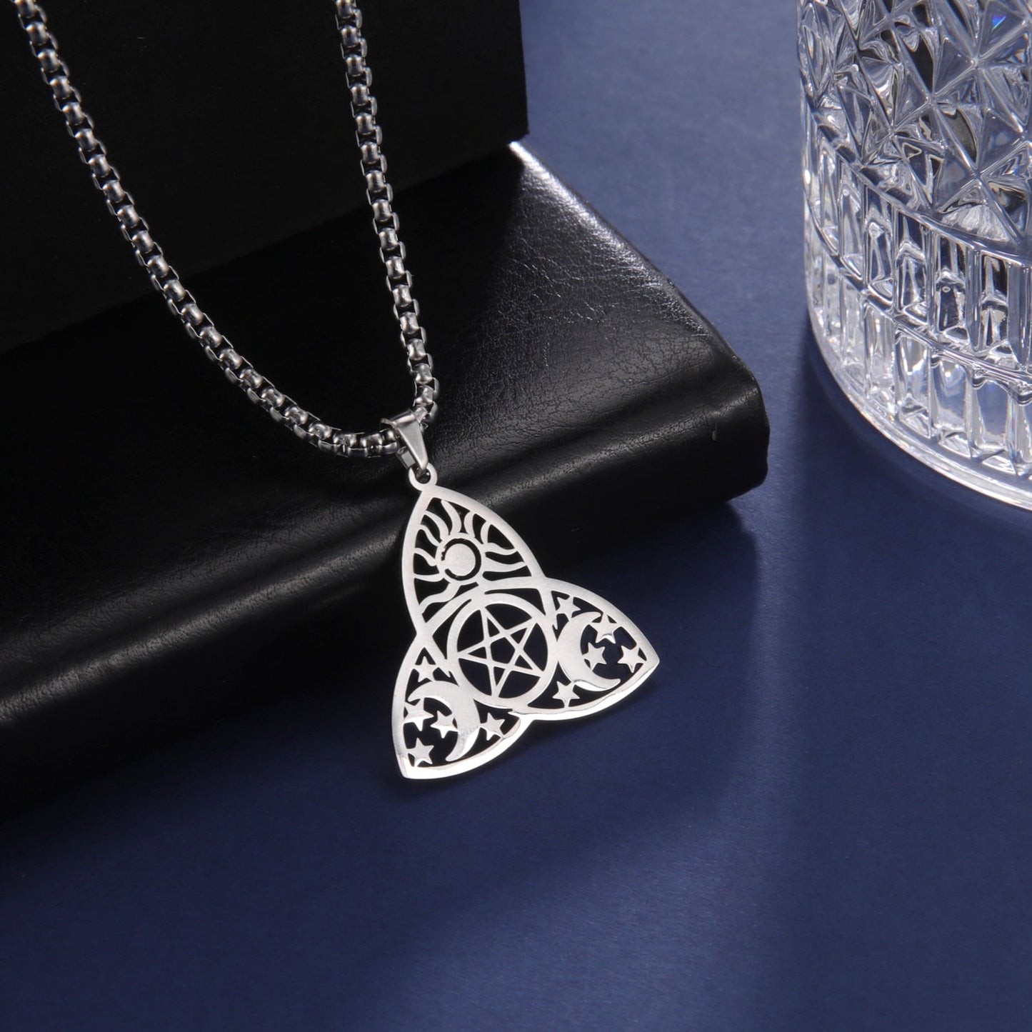 Lit Kouture Triquetra Moon Pentagram Necklaces